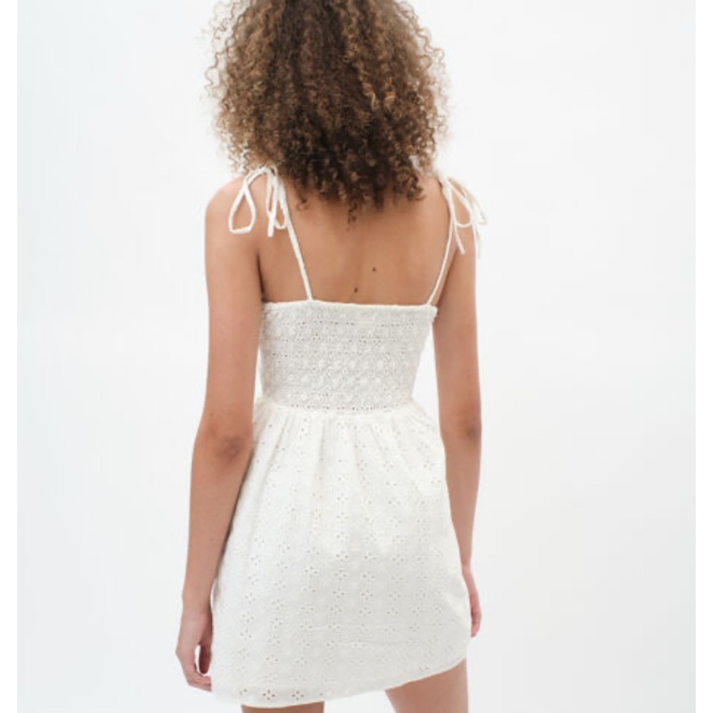 EYELET BUSTIER BABYDOLL DRESS